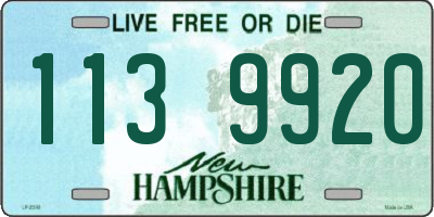 NH license plate 1139920