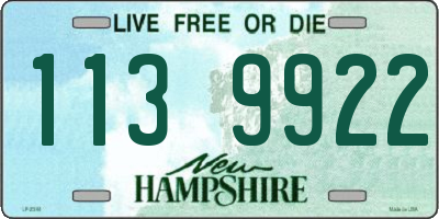 NH license plate 1139922