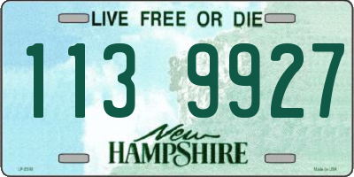 NH license plate 1139927