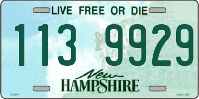 NH license plate 1139929