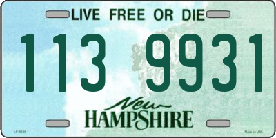 NH license plate 1139931