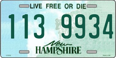 NH license plate 1139934