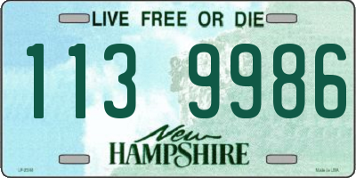 NH license plate 1139986