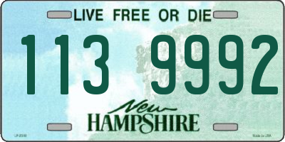 NH license plate 1139992