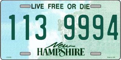 NH license plate 1139994