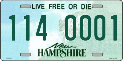 NH license plate 1140001