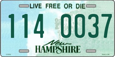 NH license plate 1140037