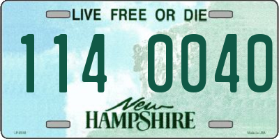 NH license plate 1140040