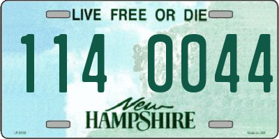 NH license plate 1140044