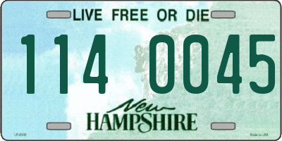 NH license plate 1140045