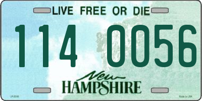 NH license plate 1140056