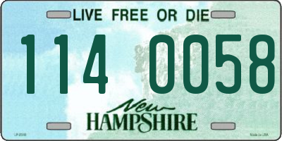 NH license plate 1140058