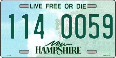 NH license plate 1140059