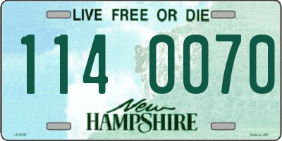 NH license plate 1140070