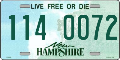 NH license plate 1140072