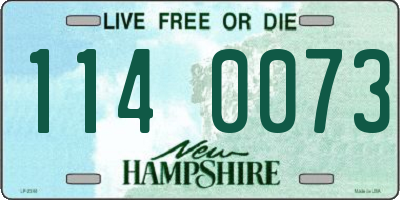 NH license plate 1140073