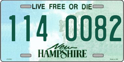 NH license plate 1140082
