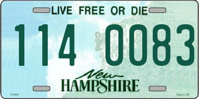 NH license plate 1140083