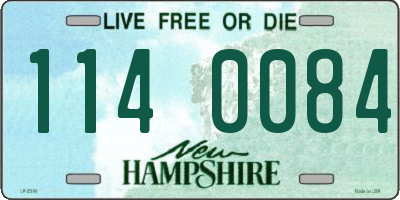 NH license plate 1140084