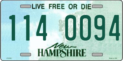 NH license plate 1140094