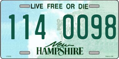 NH license plate 1140098