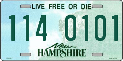 NH license plate 1140101