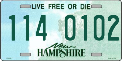 NH license plate 1140102