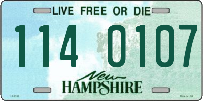 NH license plate 1140107