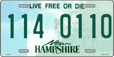 NH license plate 1140110