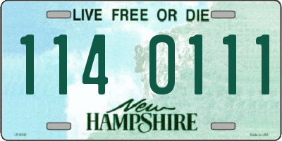 NH license plate 1140111