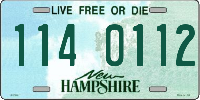 NH license plate 1140112