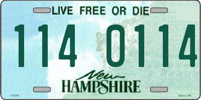 NH license plate 1140114