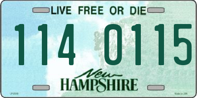 NH license plate 1140115