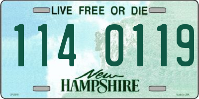 NH license plate 1140119