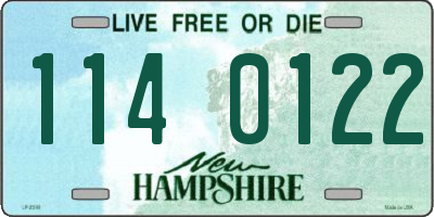 NH license plate 1140122