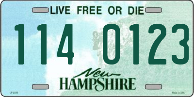 NH license plate 1140123