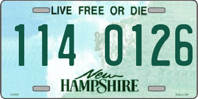 NH license plate 1140126