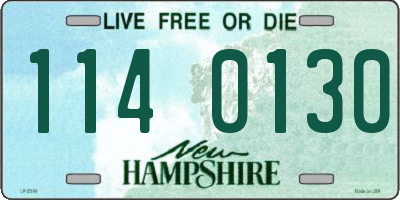 NH license plate 1140130
