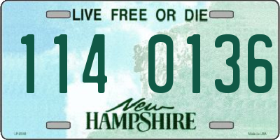 NH license plate 1140136