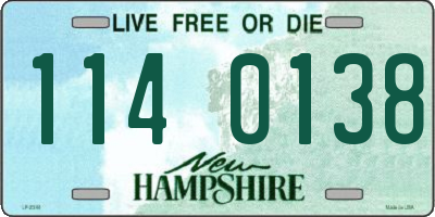 NH license plate 1140138