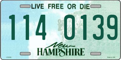 NH license plate 1140139