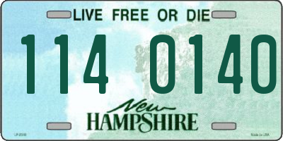 NH license plate 1140140