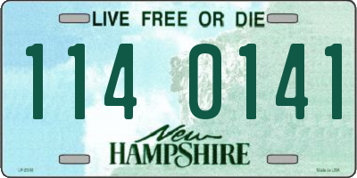 NH license plate 1140141