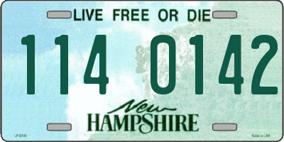 NH license plate 1140142