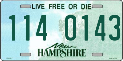 NH license plate 1140143