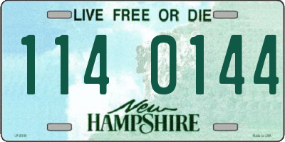 NH license plate 1140144