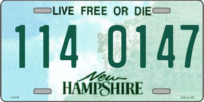 NH license plate 1140147