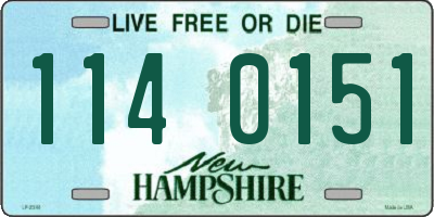 NH license plate 1140151