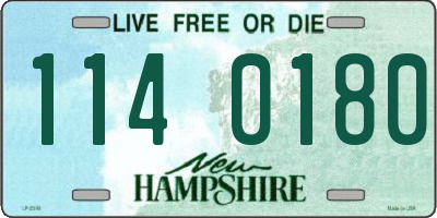 NH license plate 1140180