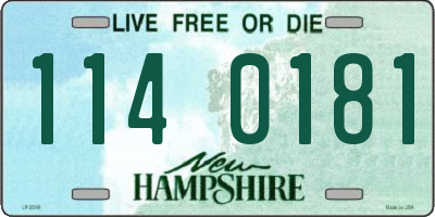 NH license plate 1140181